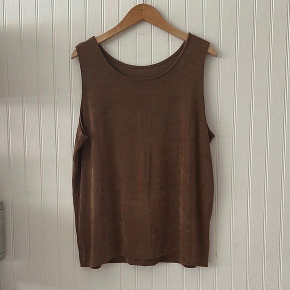 Like New! Chico’s Brown Stretchy Sleeveless Top sz XXL - Picture 3 of 7